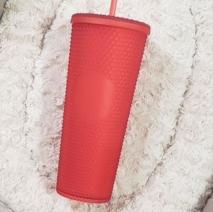 Red studded starbuck cup